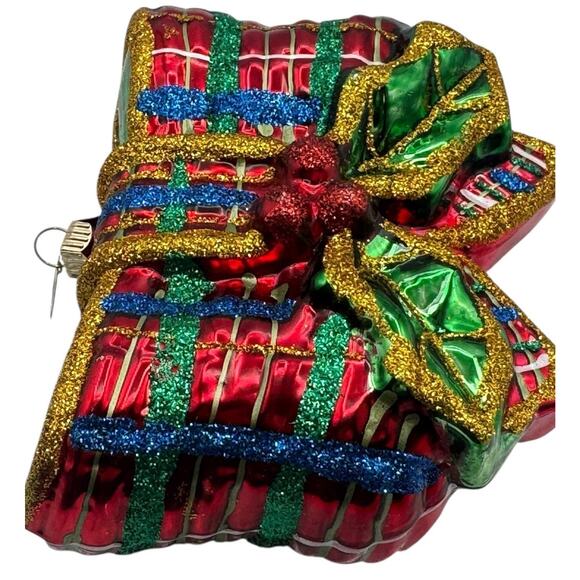 Celebrations by Christopher Radko Festive Bow Ornament Glass 2009 Christmas - Picture 2 of 10